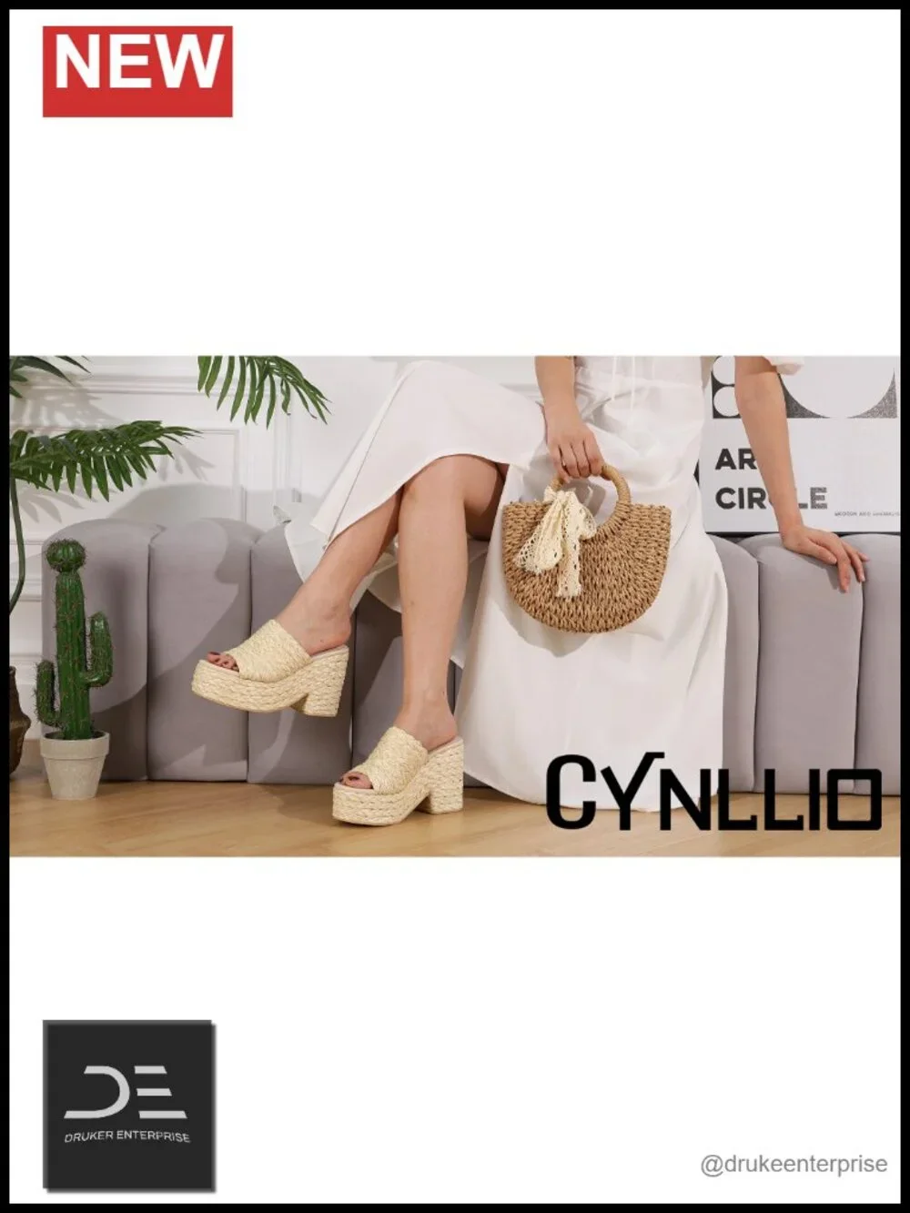 Women Espadrilles Wedge Sandals Raffia Woven Platform Slide Heels Summer Boho